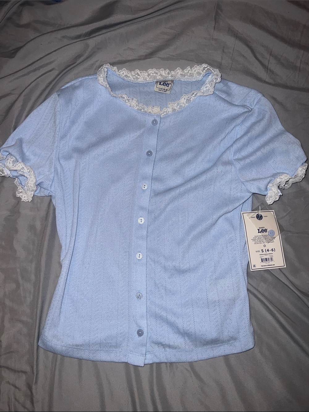 Lee Light Blue Button-Front night shirt